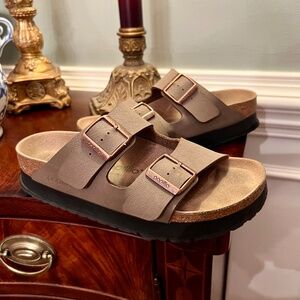 EUC Papillio by Birkenstock Womens Arizona Flex Platform Sandals Size 39 Narrow
